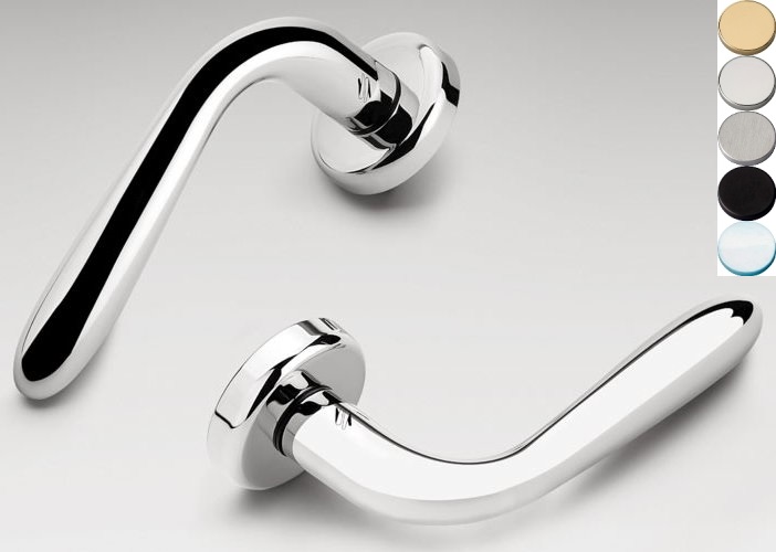 Maniglia A Rosetta Sendoa In Alluminio Nero - Per Porte Interne Ed Esterne